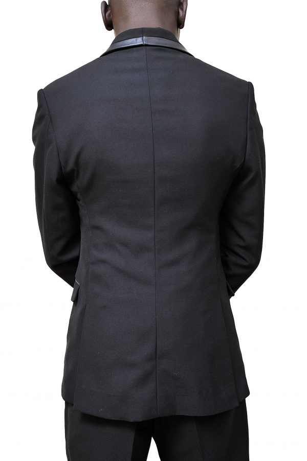 Black designer tuxedo King Sidney back view