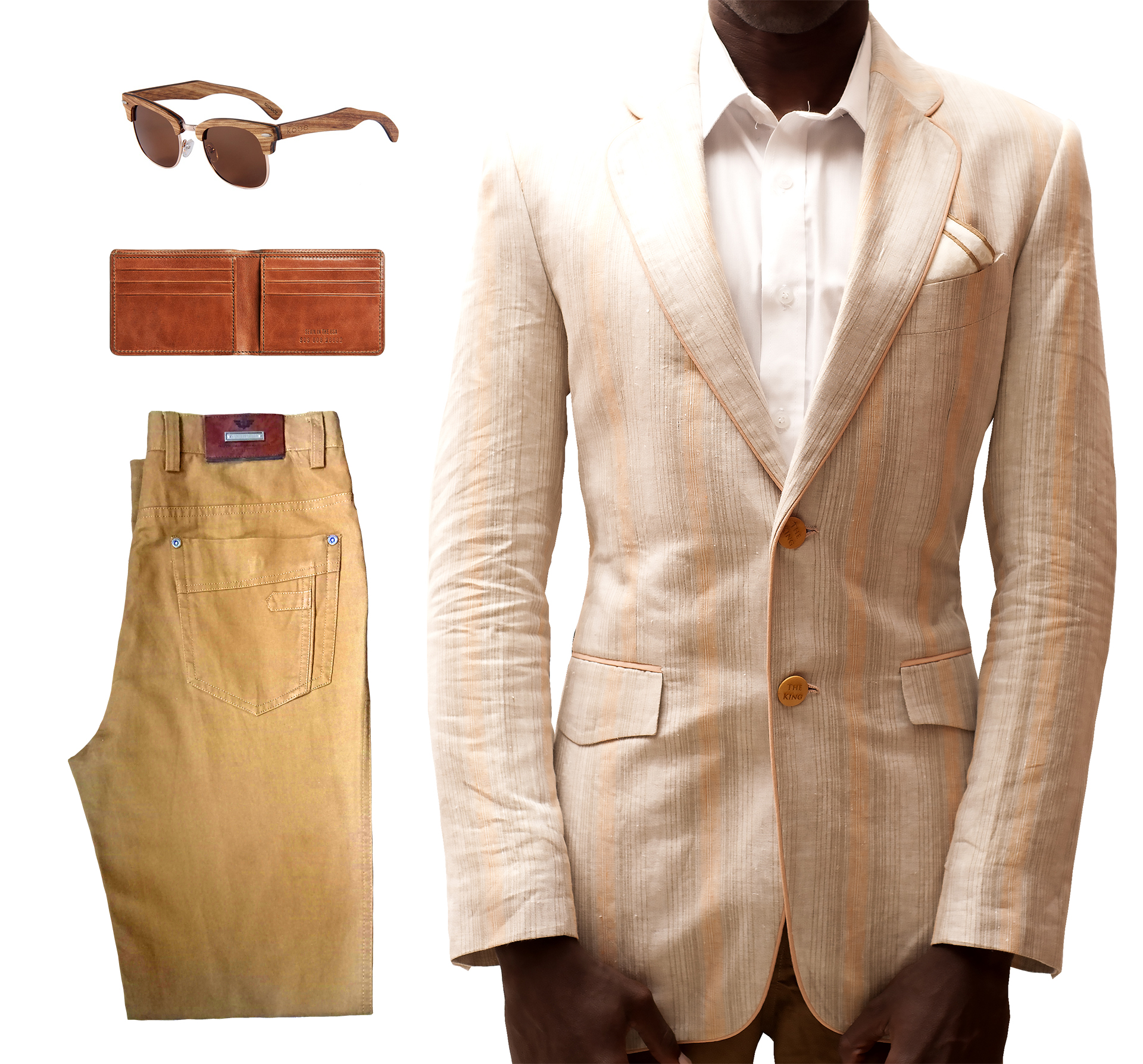 Brown designer linen blazers for men in Nairobi Kenya