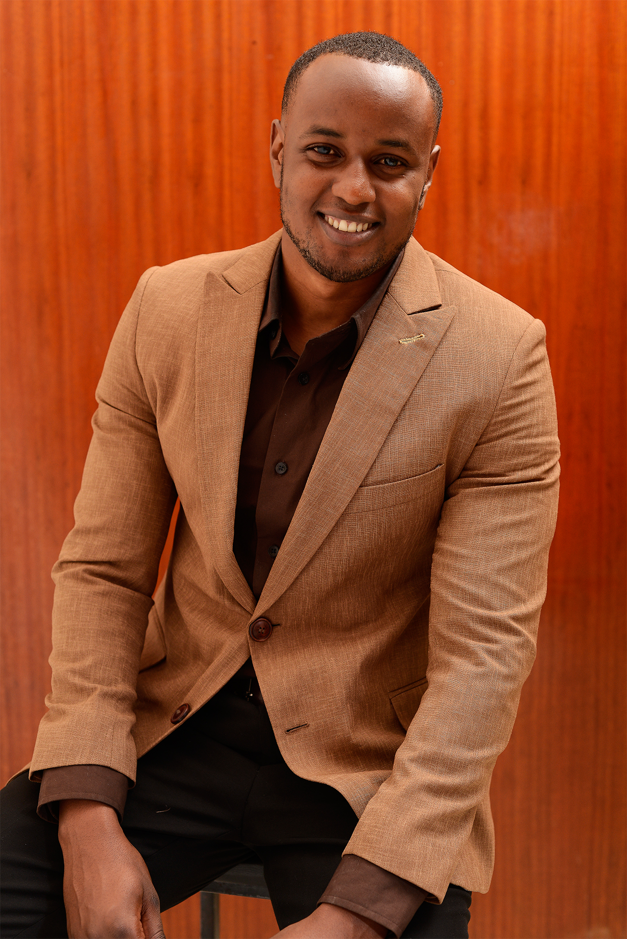 Brown linen jackets for men in Kenya.