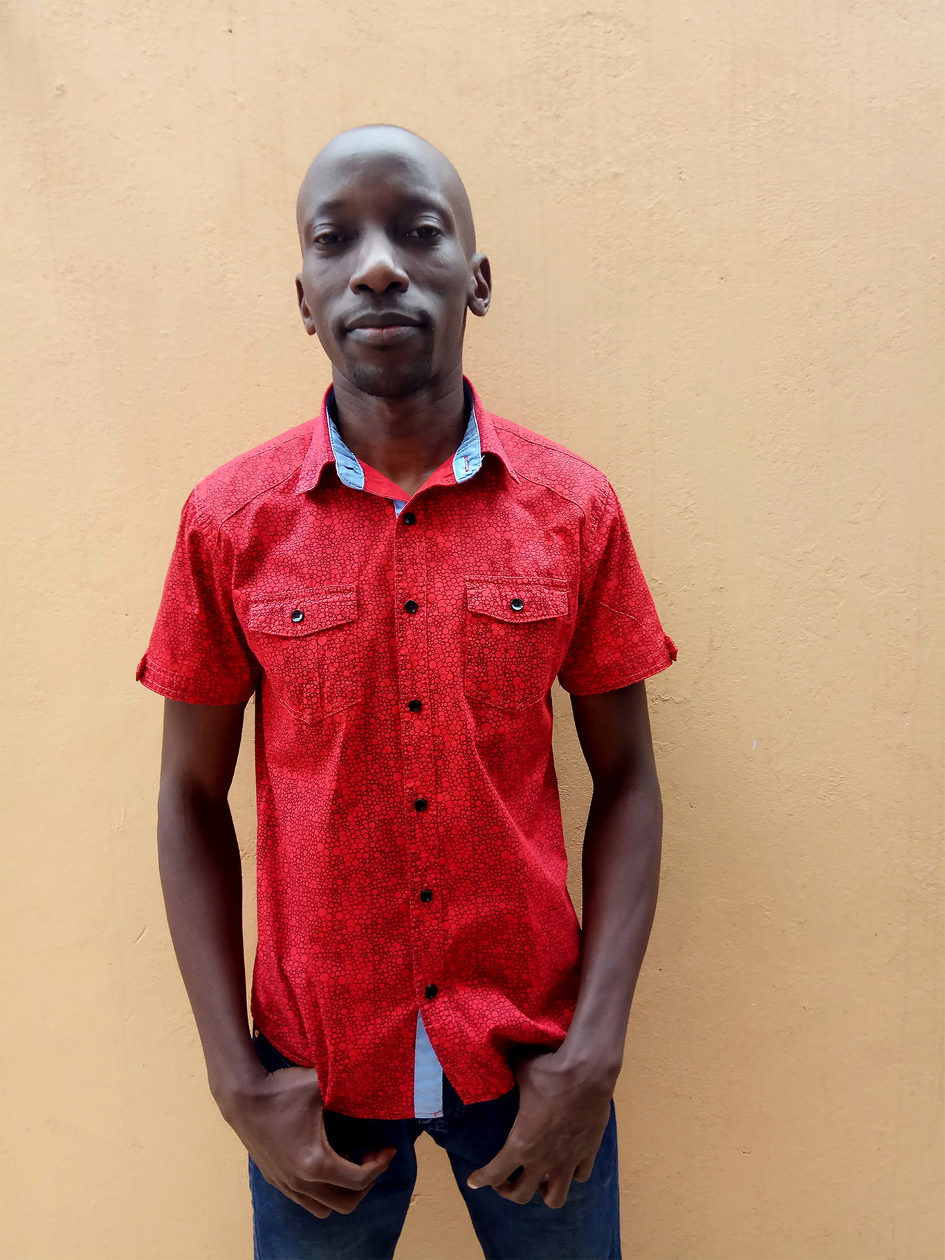 Men's fashion in Nairobi Kenya red shirt