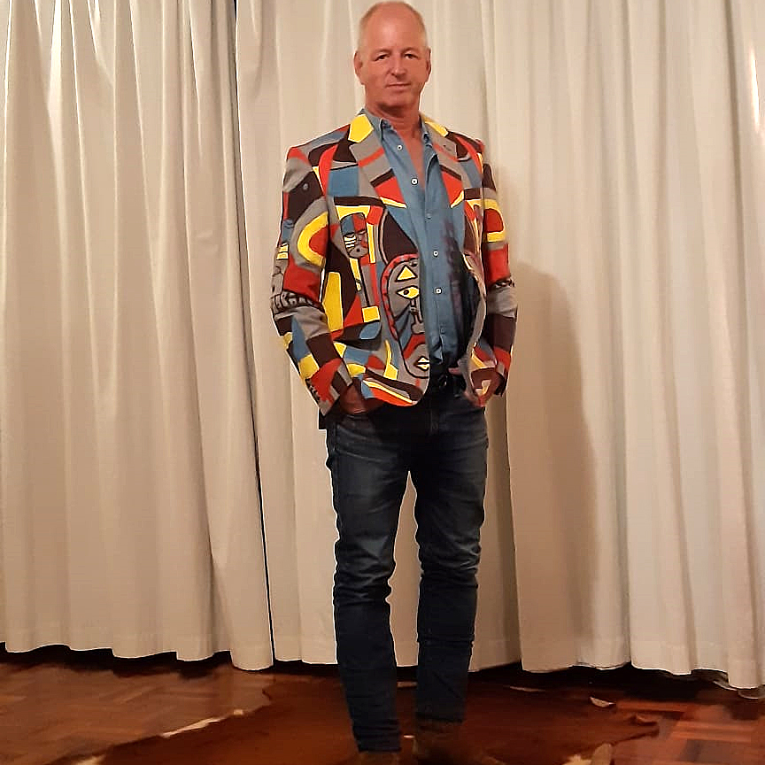 James Dickson artistc hand painted jacket king sidney