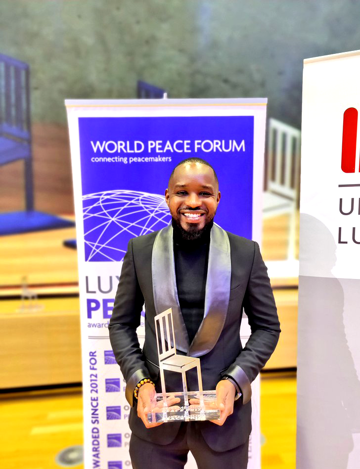 Boniface Mwangi Luxembourg Peace prize tuxedo - King Sidney