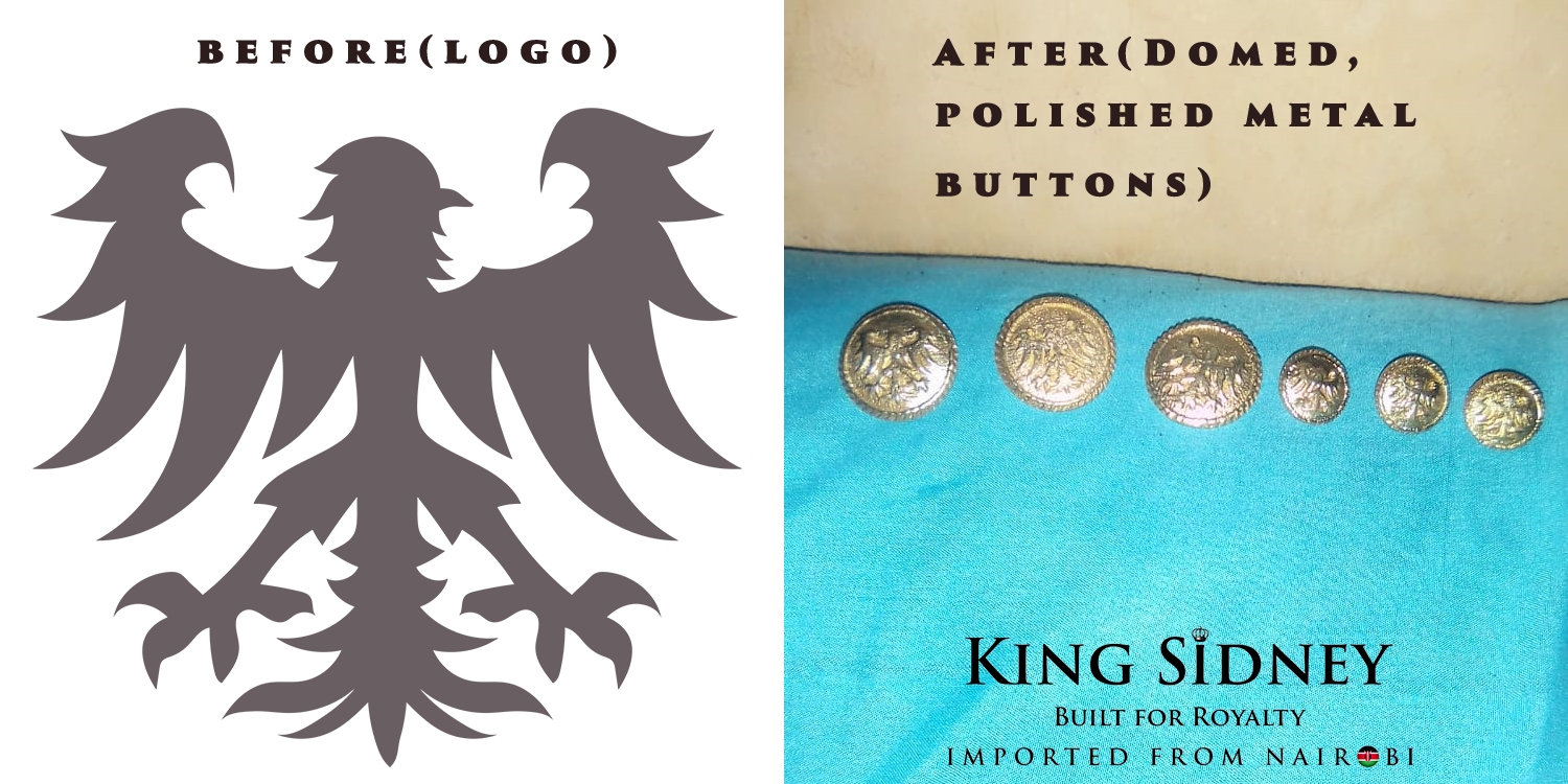 unique custom metal blazer buttons King Sidney