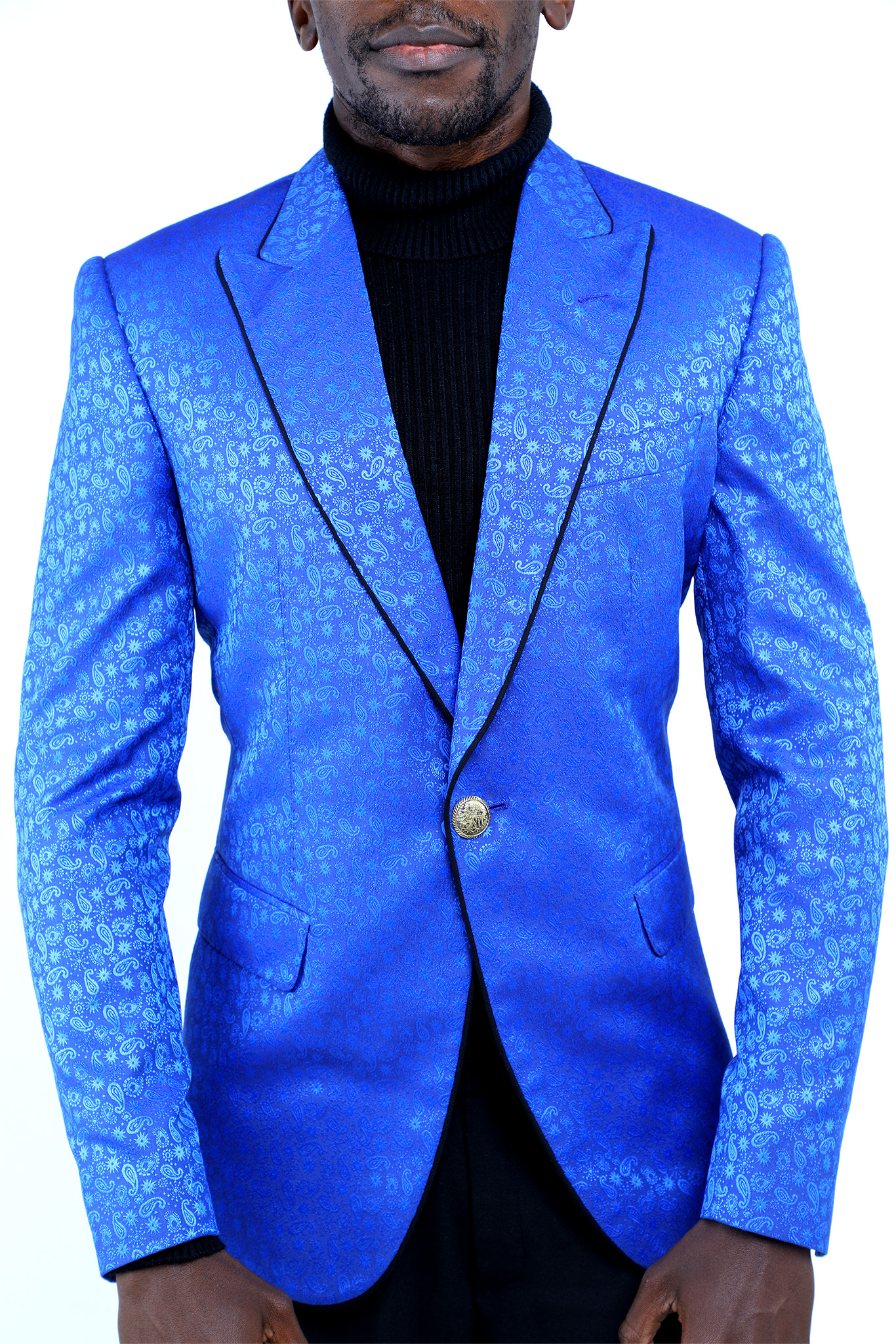 Blue paisley men's jacket Nairobi Kenya
