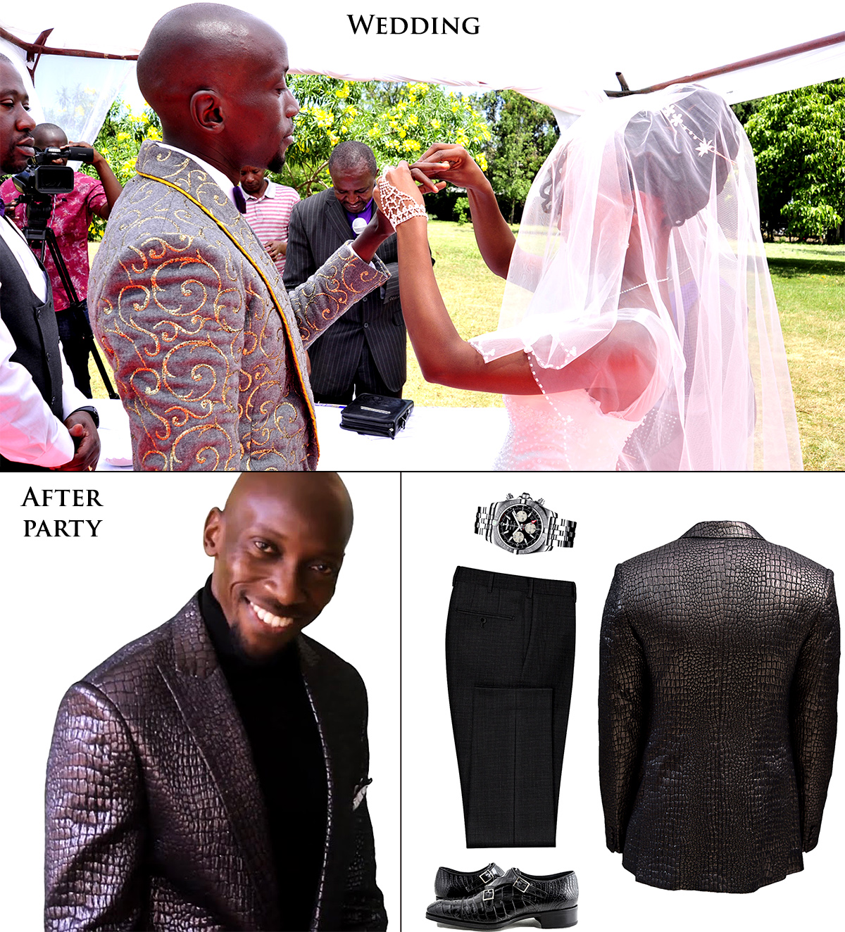 kenyan wedding groom outfit change