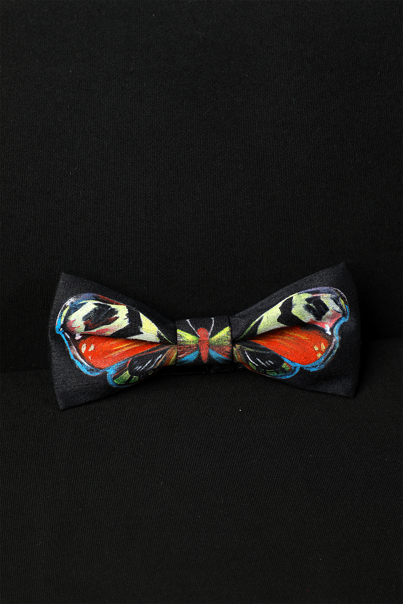 Black hand painted silk bow tie Nairobi Kenya