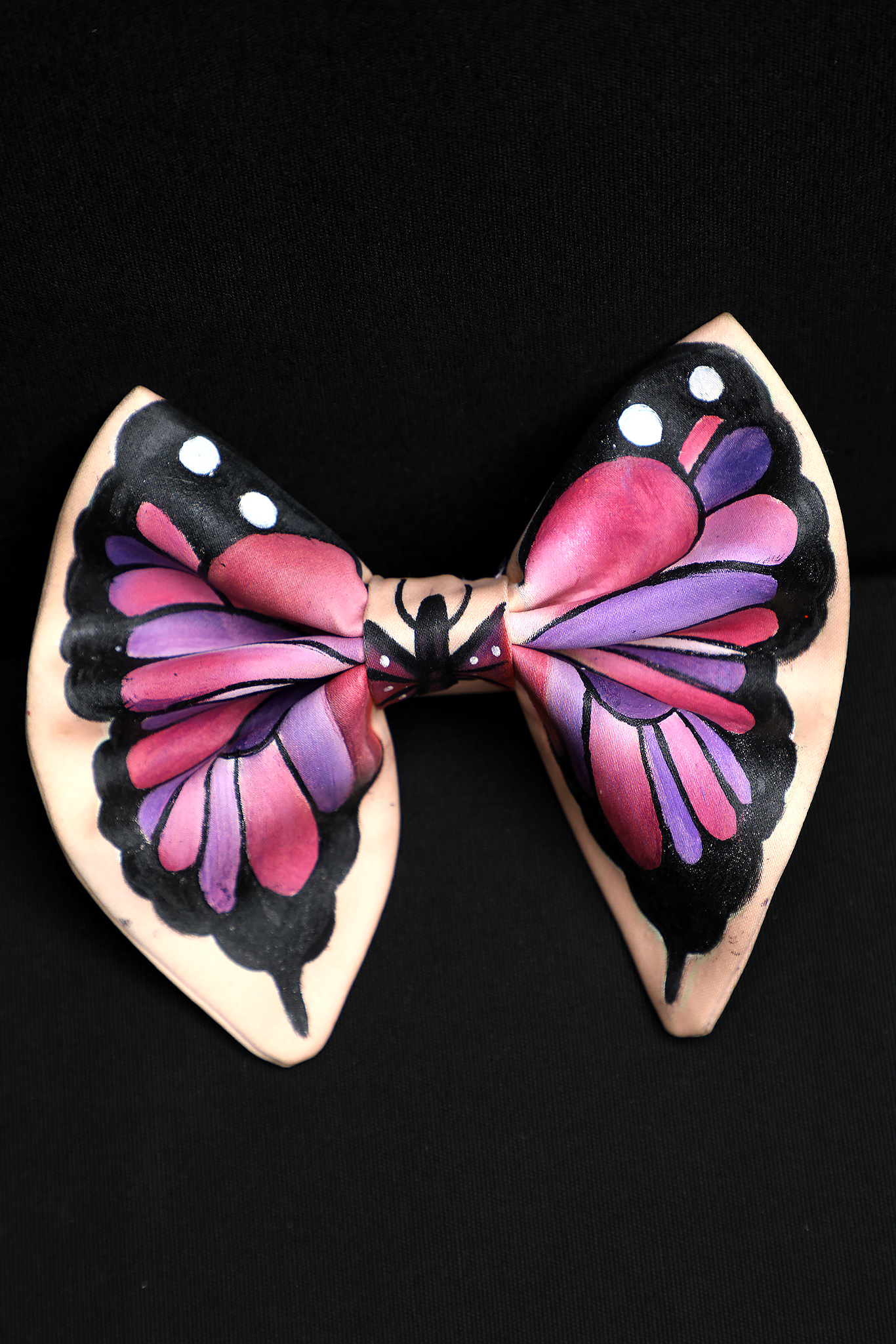 Hand-painted butterfly bow tie in Nairobi Kenya.