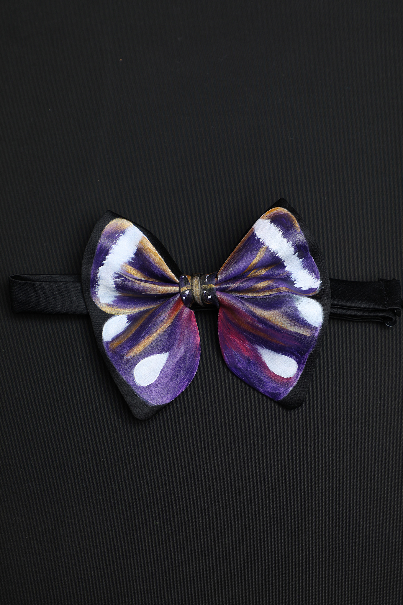 Purple hand painted butterfly wedding bow tie Nairobi Kenya