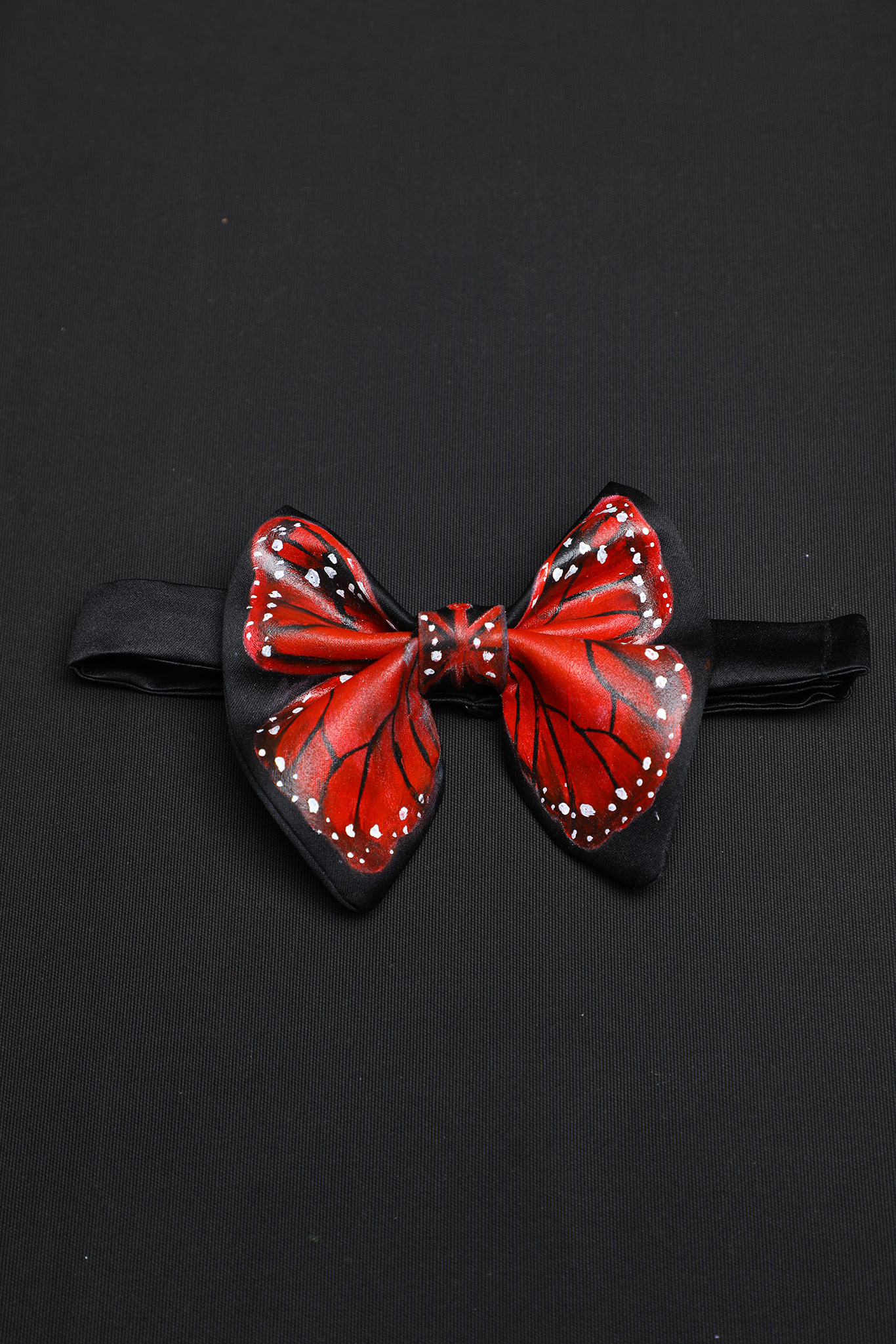 Red hand painted butterfly wedding bow tie Nairobi Kenya