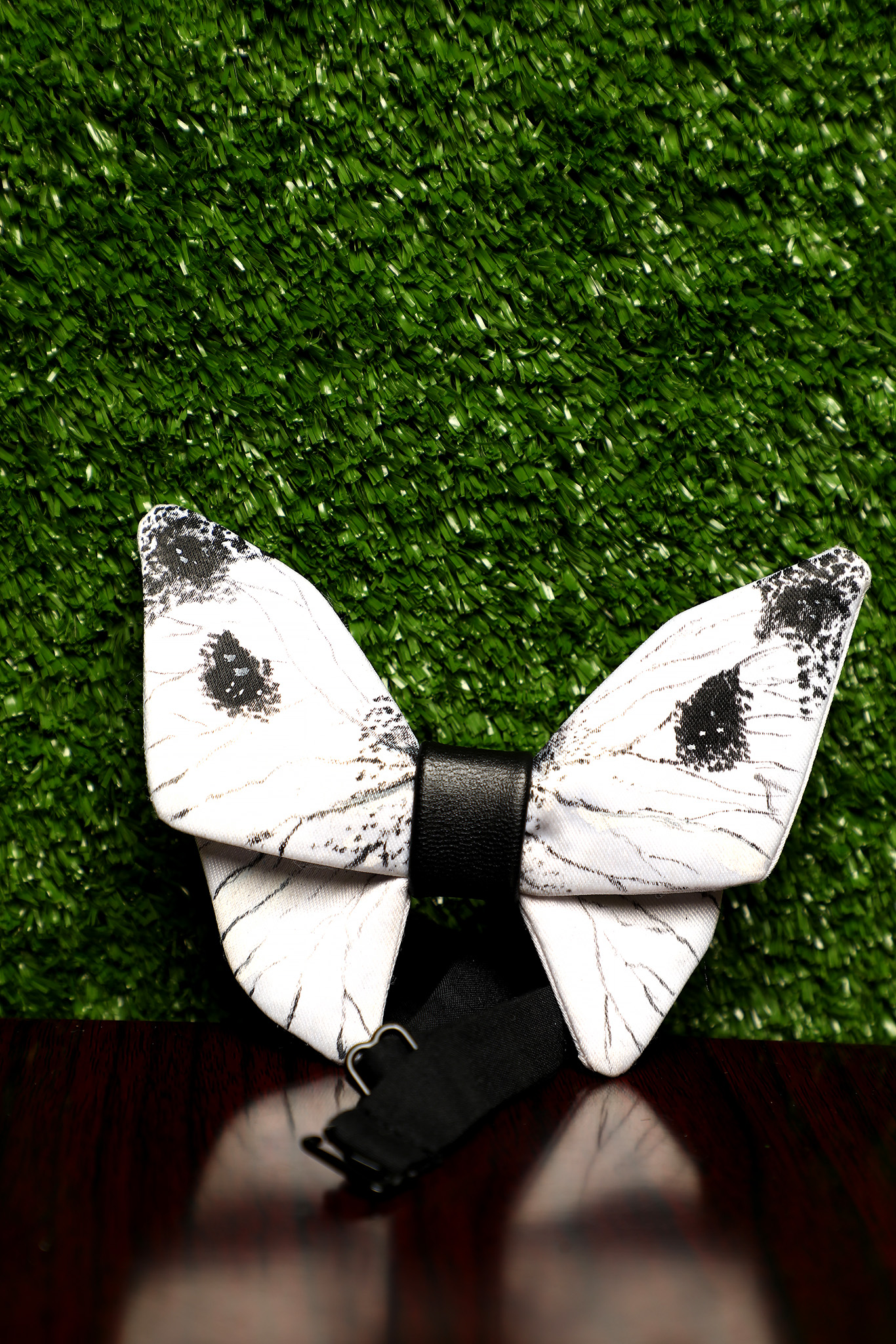 White hand painted butterfly bow tie Nairobi Kenya