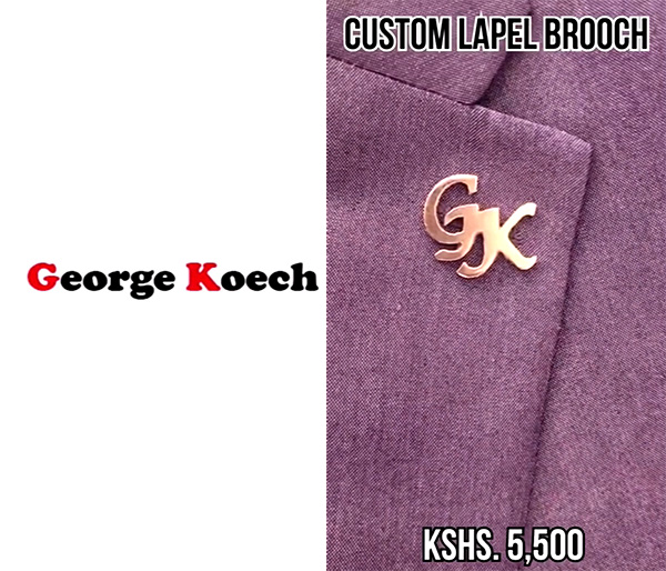 custom metal lapel brooch in Nairobi kenya