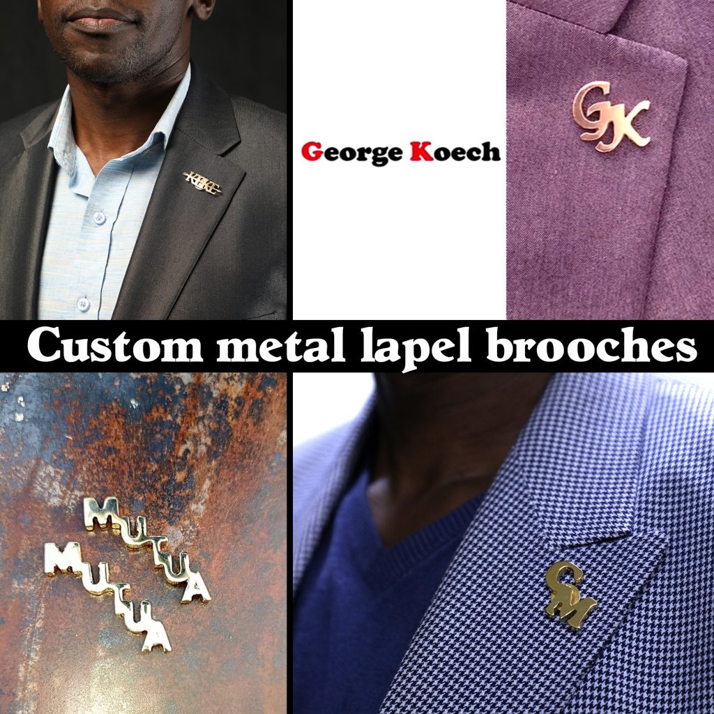 custom metal lapel brooch Kenya