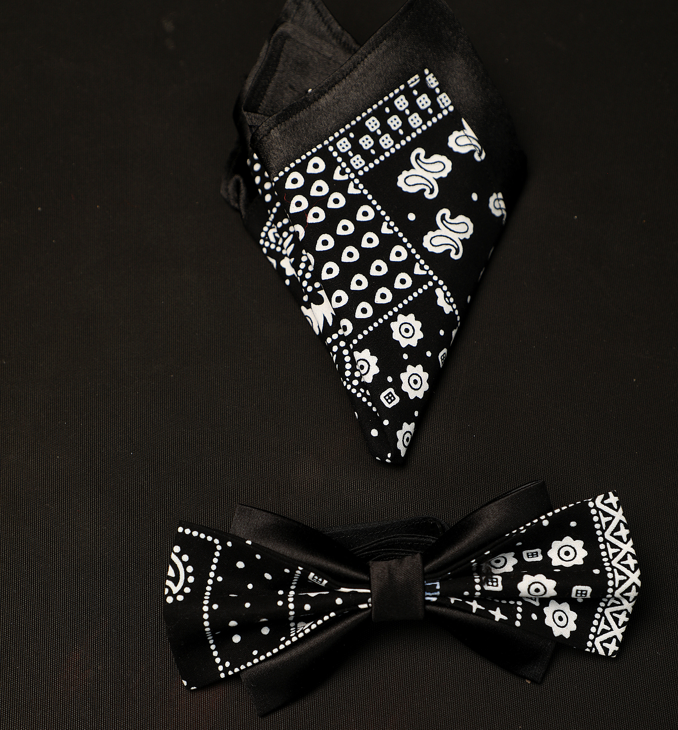 African bow tie and complementary pocket square Kenya Uganda South Sudan