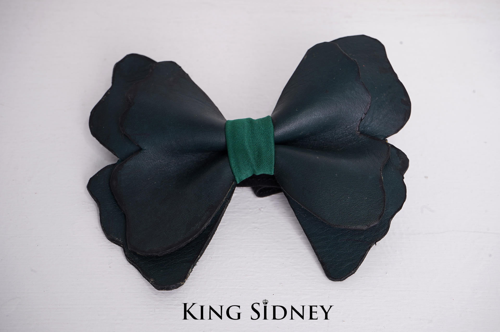 Green leather unique bow tie Kenya Uganda South Sudan