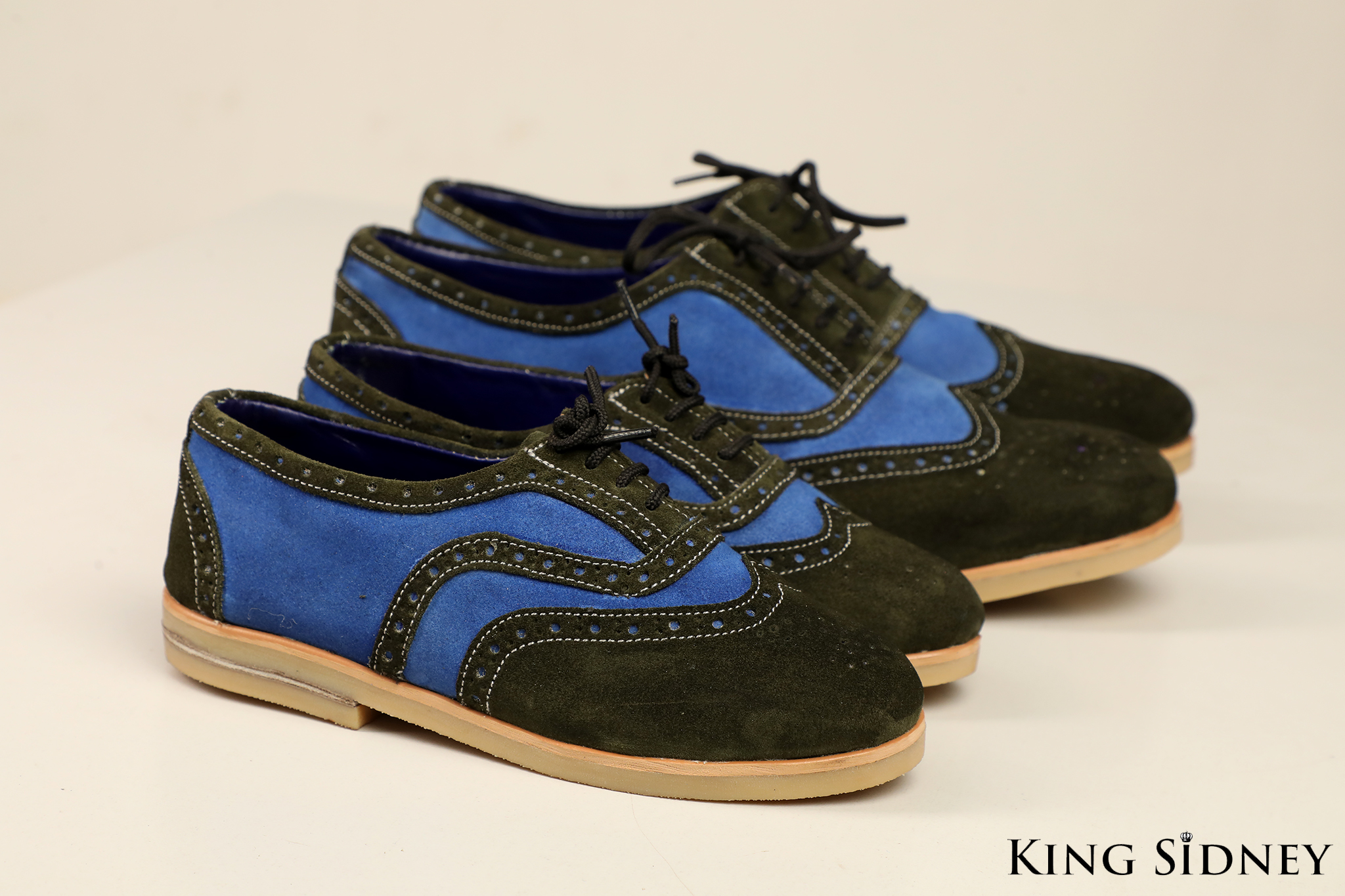 father-son-wedding-shoes-for-men-kids-kenya Jungle green and blue suede oxfords for men and children. Wedding shoes for men Kenya
