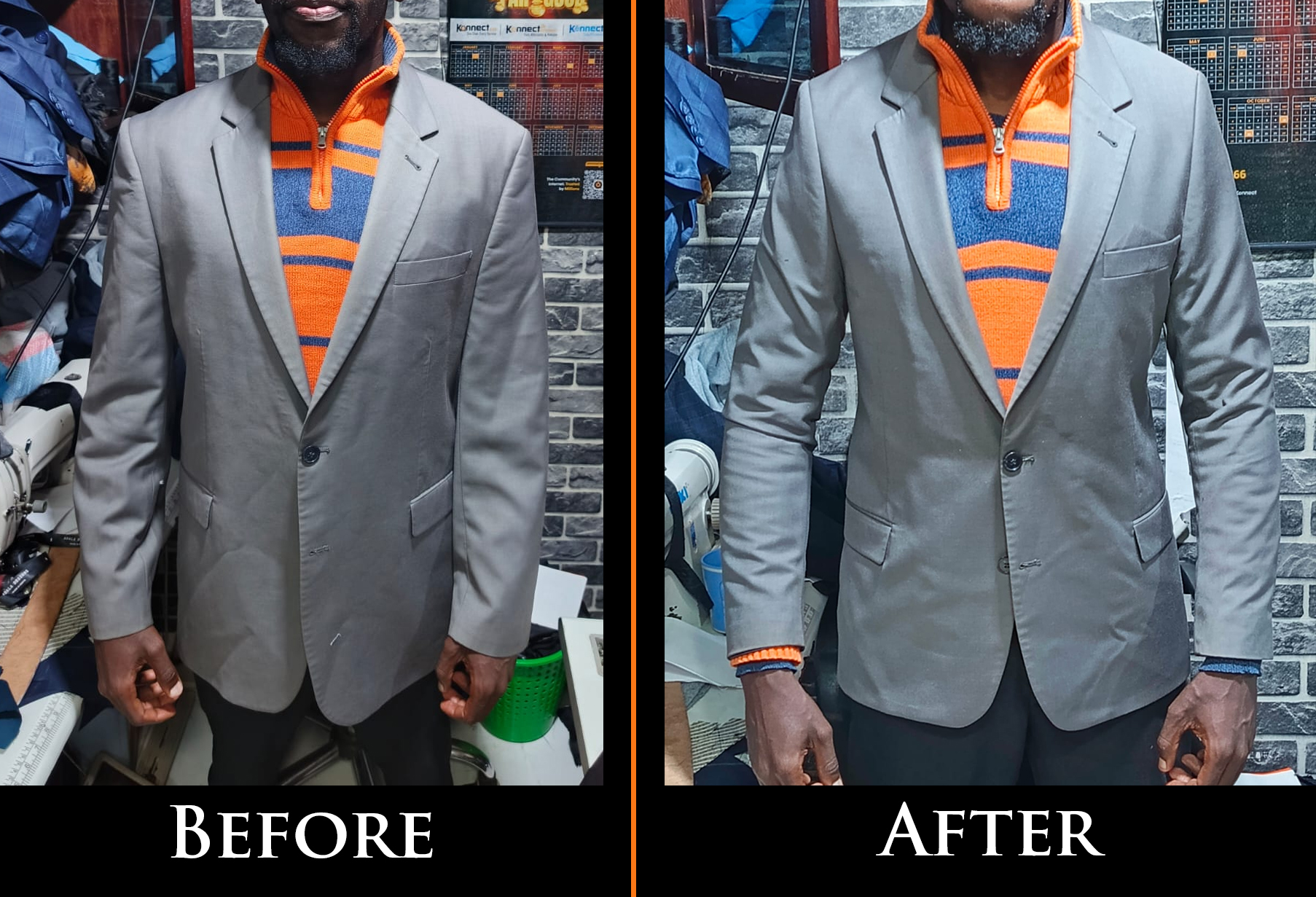 Professional suit resizing Nairobi Kenya