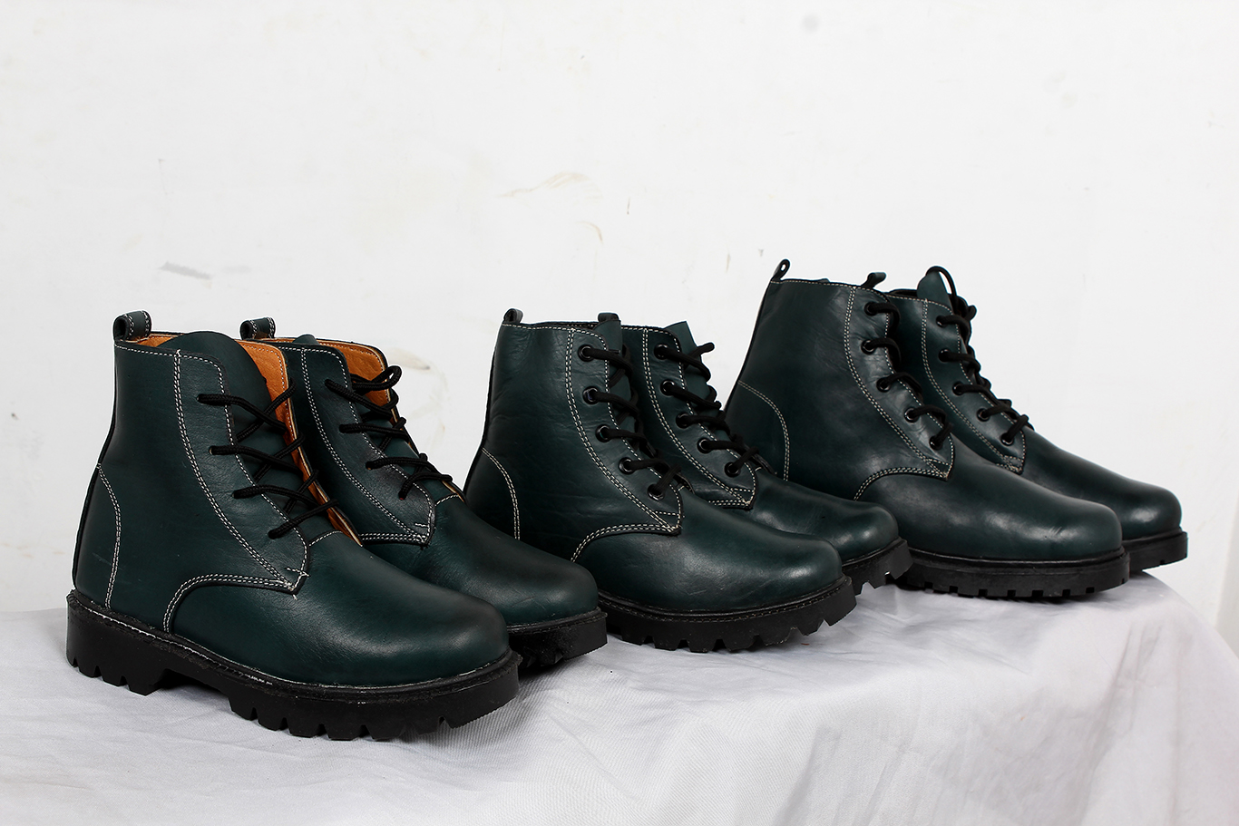 Jungle Green boots for father and his 2 sons in Kenya